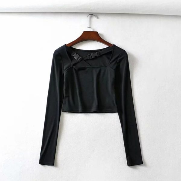 

2020 spring new fashion women's short slim long sleeve t-shirt 2020 spring new fashion women's short slim long sleeve t-shirt dzyi, White