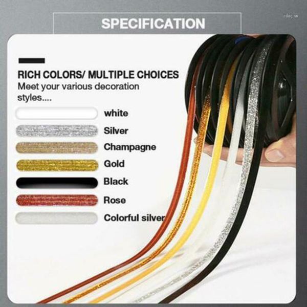 

self-adhesive trim edges tape decorative corner side edges strip for floor wall ceiling tp8991, Black;white