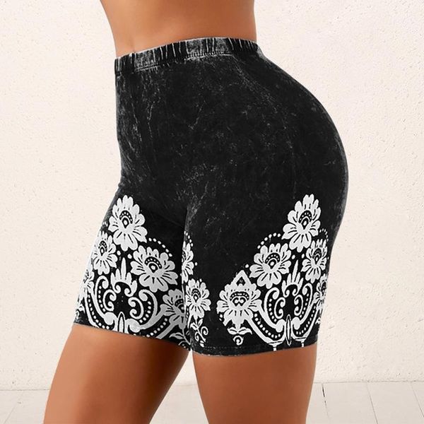 

yoga outfits women's faux denim high waist sport shorts lace patchwork fitness leggings casual ladies summer shorts1, White;red