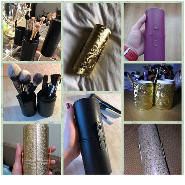 

pu leather travel makeup brushes pen holder storage empty holder cosmetic brush bag brushes organizer make jllxhc
