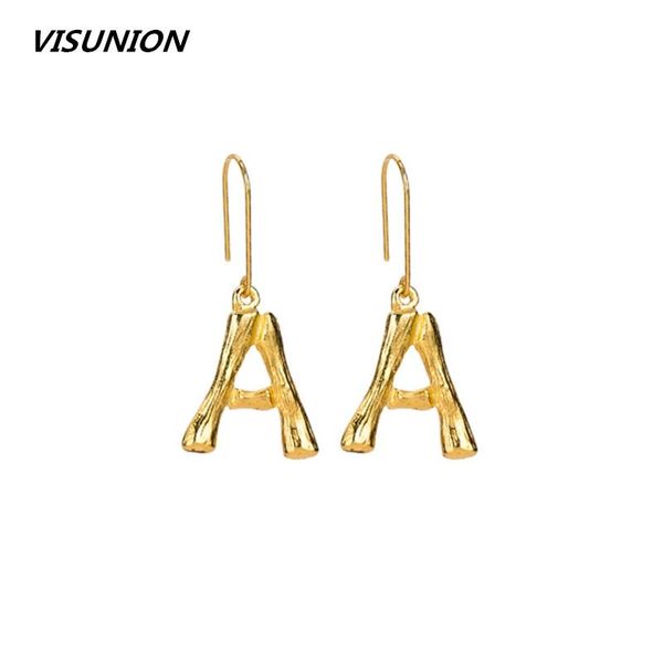 

2020 new arrival luxury exaggerated metal letter earrings fashion alphabet earring (a to z 26 letters), Silver