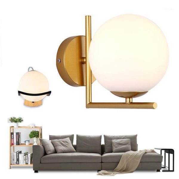 

wall lamp personality creative glass ball modern nordic round light for dining bedroom restaurant bar corridor cafe1