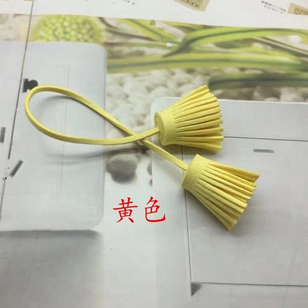 

12pcs lot 3cm pull ring double head faux leather tassels fringe bang leather tassel trim key tassel for diy pendant accessories h bbycqb