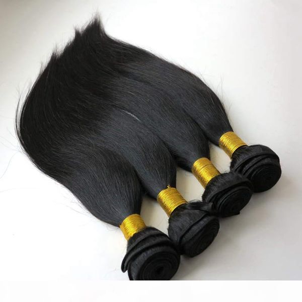 

hipping brazilian virgin straight hair 3 bundles lot unprocessed virgin brazilian hair, Black