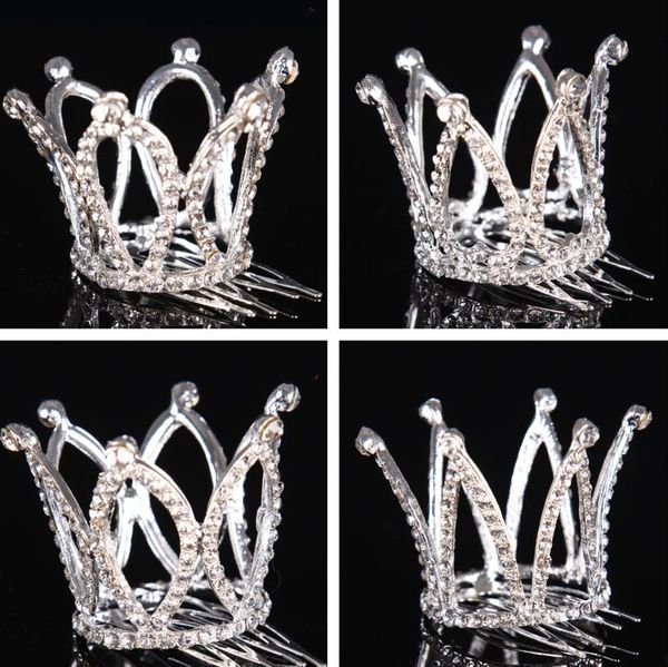 

hair clips & barrettes kids girls princess crystal tiaras and crowns headband kid love bridal prom crown wedding party accessiories jewelry, Golden;silver
