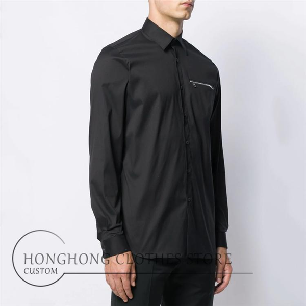 

2020 new style men's all-match slim long-sleeved shirt spring and summer youth personality dark slim casual jacket -6xl1, White;black