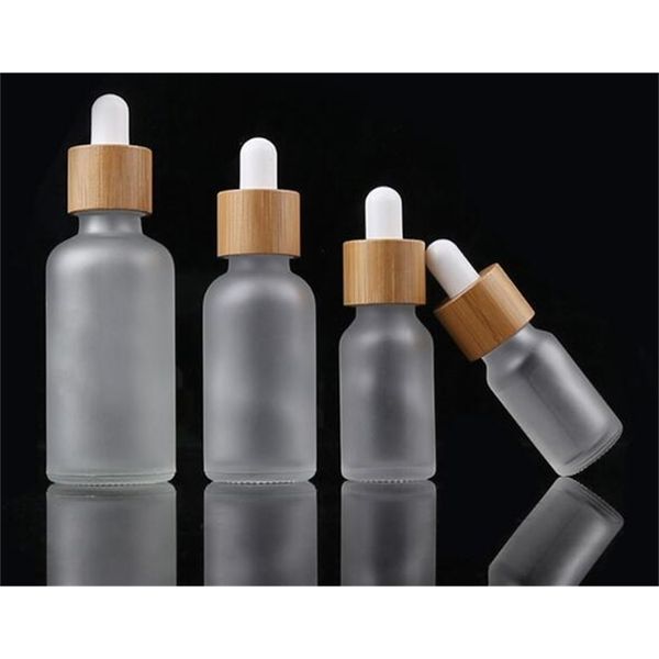 

oil 10ml 15ml 20ml 30ml 50ml 100ml bottle with bamboo essence in frosted glass