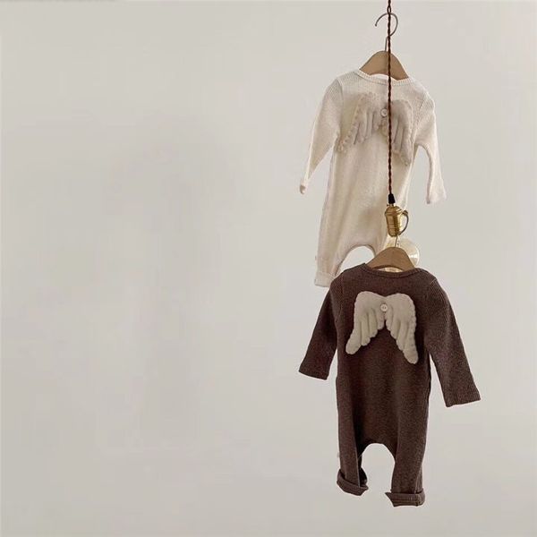 

boy 100% cotton angel wing newborn autumn clothes toddler baby girl romper onesie jumpsuit q1114, Blue