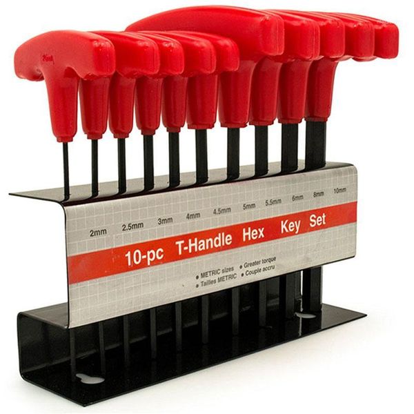 

10pc metric t-handle hex key wrench tool set,hex wrench non-slip multifunctional wrenches hand tools1