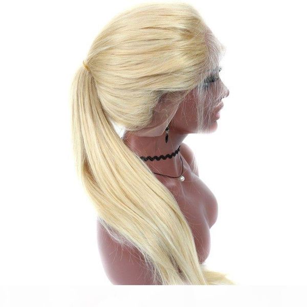 

gt;&gt;&gt;new fashion long blonde straight lace front remy brazilian wig, Black;brown