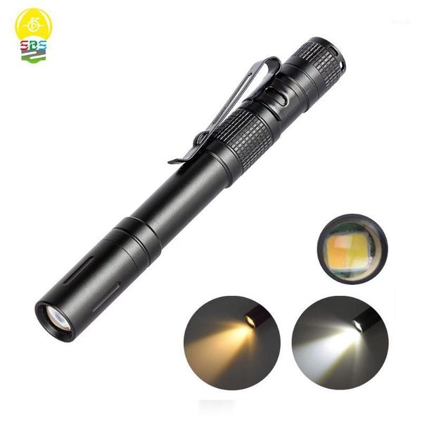 

flashlights torches led pen torch power by 2 batteries two colors portable pocket clip for a specialist such as mechanic1