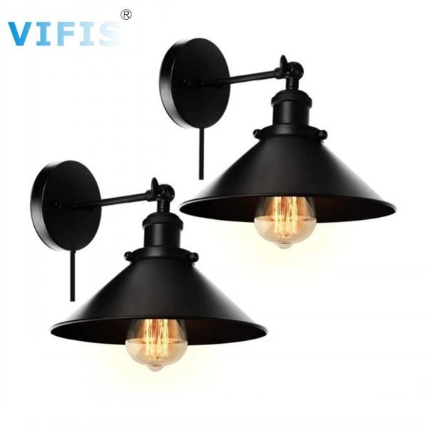 

vintage wall light american bedside antique wall lamp single or double head lights retro fashion bar lamps with eu plug
