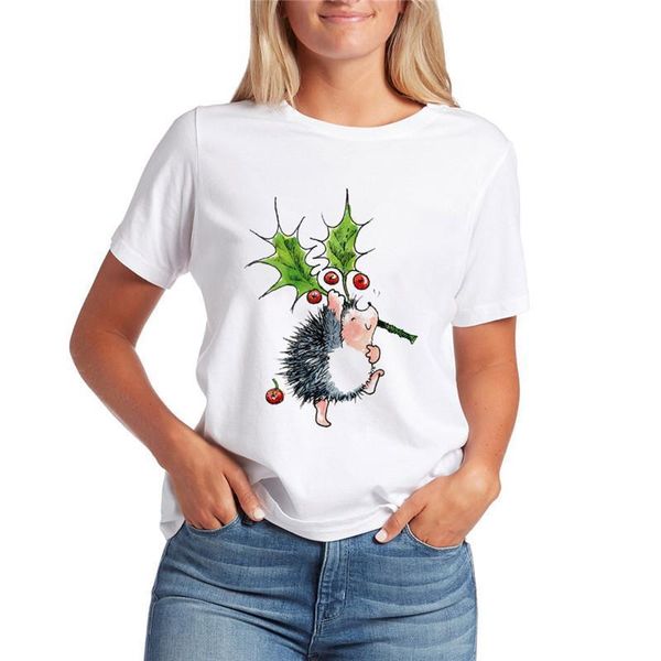 

cartoon hedgehog t shirt womens womens t shirt harajuku t shirt summer white graphic women
