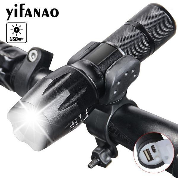

bike light 1000 lumens bicycle lamps usb led l2 front torch rechargeable cycling lights waterproof lamp+ bike mount1
