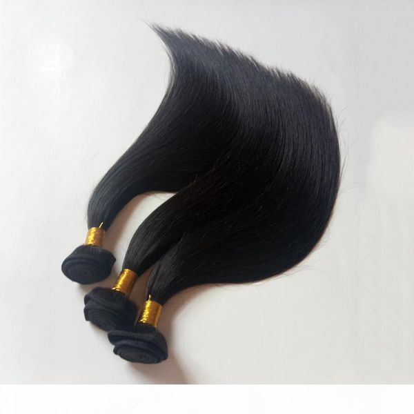 

supply price brazilian virgin silky straight human hair weaves 8-28inch natural colour unprocessed malaysian remy hair weft extensions, Black