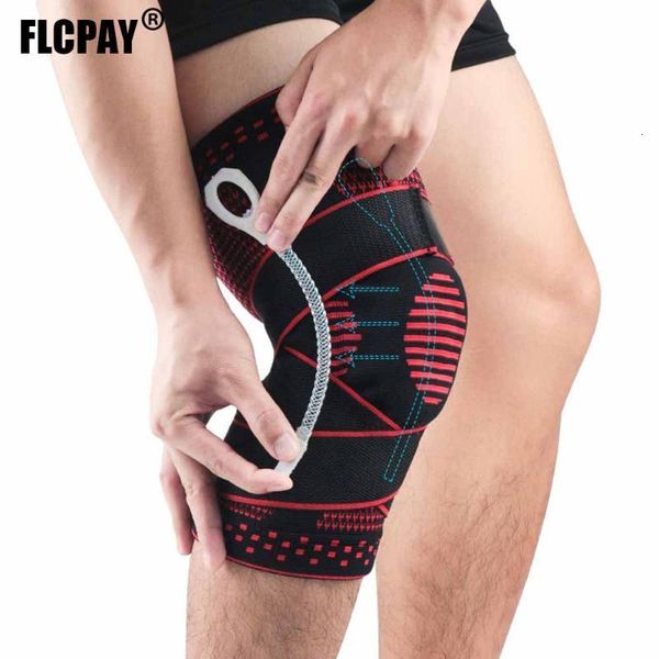 

1pcs sports knee bandage pressure elastic knee protector body sports arthritis muscle joint support protector, Black;gray