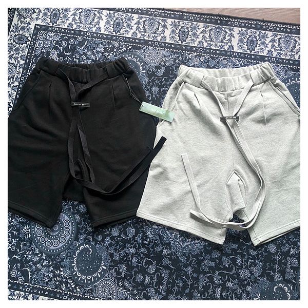 

2021 new fog beach pants mens sportswear solid highstreet vintage men streetwear shorts eviy, White;black