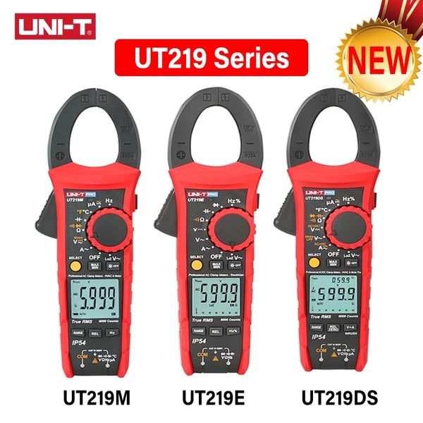 UNI-T UT219E UT219M UT219DSProfessionelles digitales Zangenmessgerät 1000 V AC DC True RMS Automatische Abschaltung 3-Phasen-Motorsequenztest Einschaltstrom