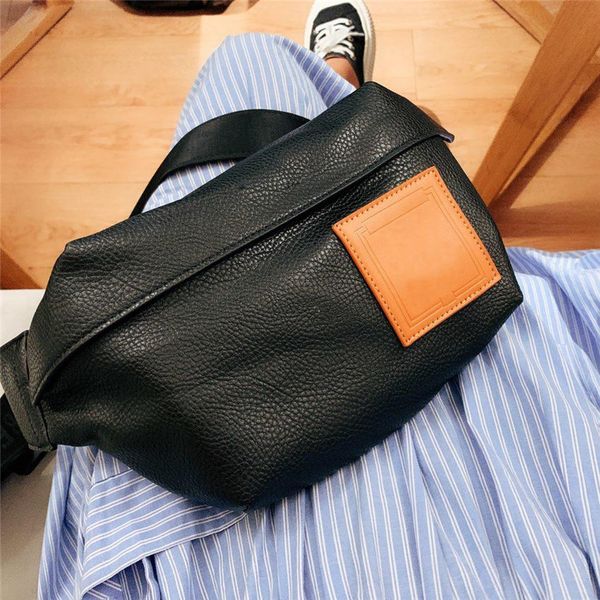 

2020 classic fashion brand new arrival waist bags genuine leather chest bags unisex brand fanny pack