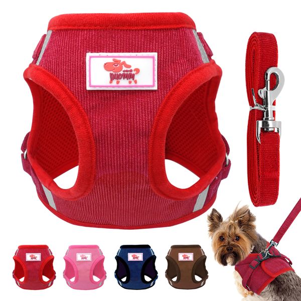 

soft puppy cat mesh eyelet harness assembly adjustable belt for small and medium sized dog chihuahua yorkshire pink teddy