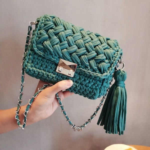 

2022 women brand bag designer handbag woolen bag golden chain shoulder bag crossbody tassel messenger bags