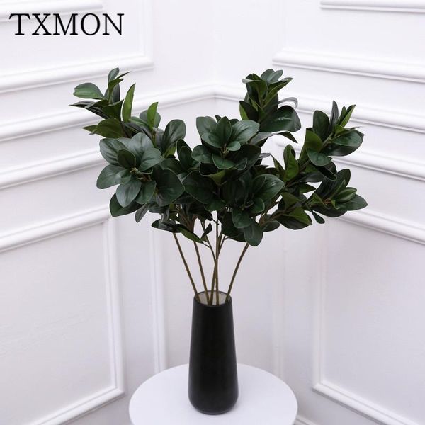 

high simulation green plant decorative leaf simulation plant wall flower arrangement grass home wedding decoration bean leaf1