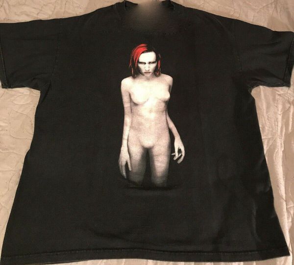

урожай 1998 дизайнеры балахон marilyn manson mechanical animals нового способа тройника рубашки толстовка