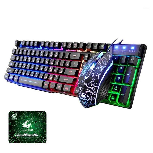 

keyboard mouse combos ziyou lang suitable for t5 rainbow backlit usb ergonomics game russian version illuminated set manipulator c1