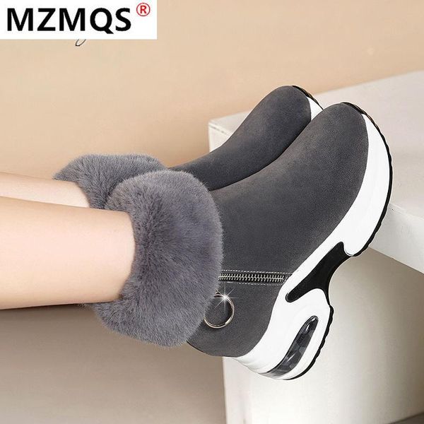 

женщины лодыжки загрузки теплый плюшевые зимняя обувь для женщин сапоги высокие каблуки женские ботинки женщин снега сапоги зимняя обувь выс, Black