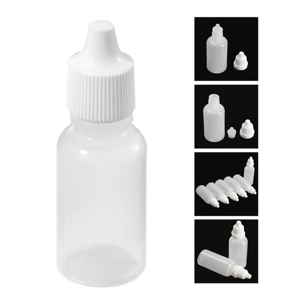 

50pcs empty plastic squeezable dropper bottles (5ml)