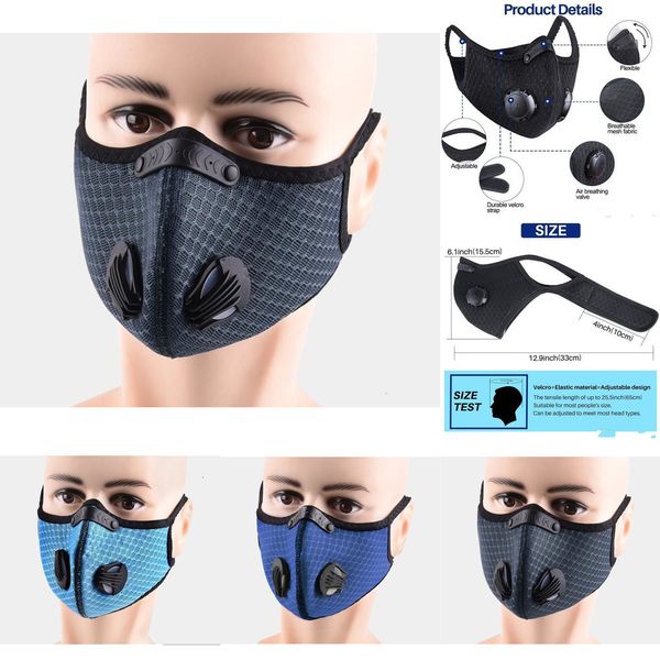 

cycling filter pm2.5 protective carbon mask with activated anti-pollution sport running trainin 1yga 38m71