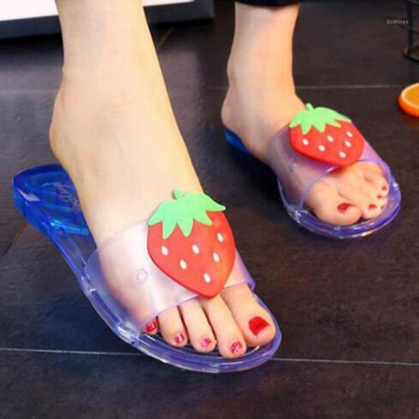 

fashion women flip flops non slip transparent crystal bathroom female slippers casual women jelly slippers shoes fa3541, Black