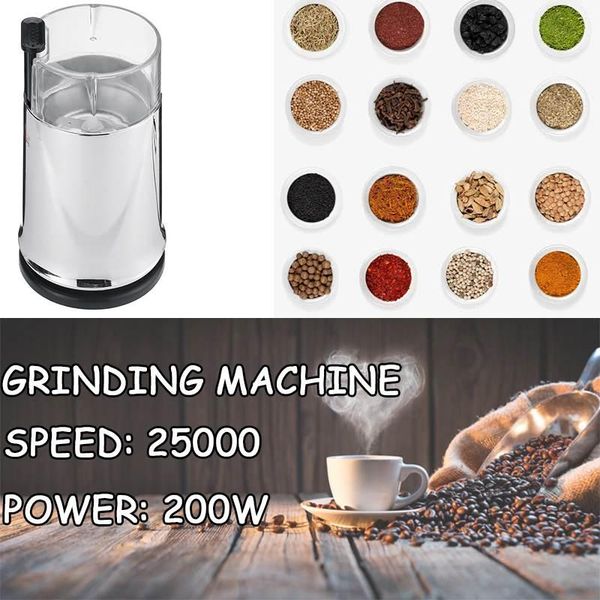 

electric coffee grinders 200w grinder kitchen cereals nuts beans spice grain machine multifunctional home
