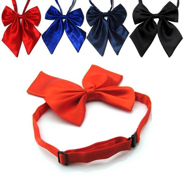 

women tie red butterfly women's bow tie black knot female girl student l clerk waitress neck wear ribbon ti qylhpe, Black;gray
