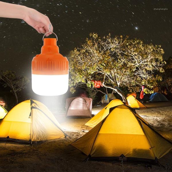 

led rechargeable emergency bulb dimmable portable night market stalls light1