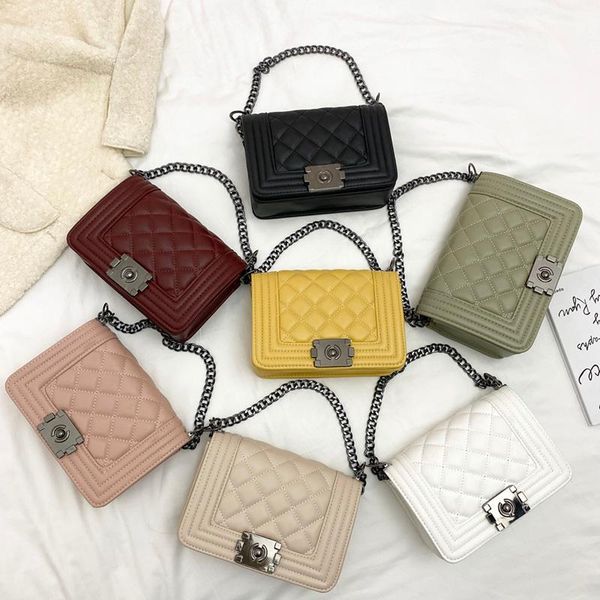 

fashion diamond lattice crossbody bags for women 2020 luxury designer pu leather lock shoulder bag ladies handbags