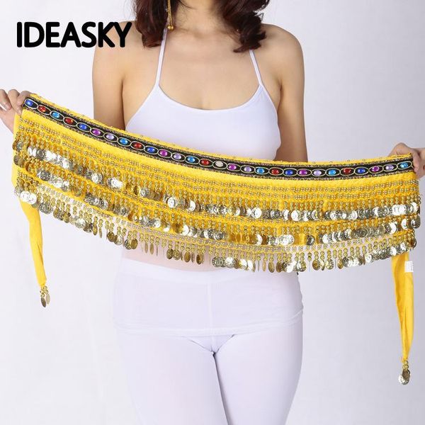 

stage wear silver velvet sequin belts india womens coins gold belly dance hip scarf wrap belt skirt beaded bellydance costumes accessories, Black;red