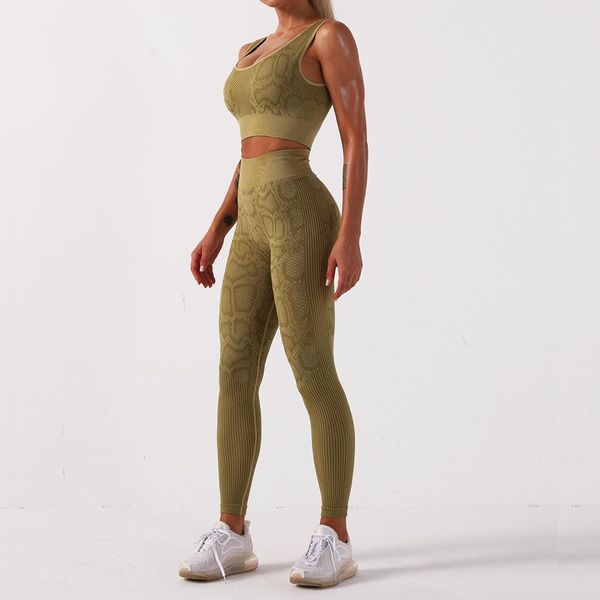 

бесшовные змеиной йога установить спортивная tracksuit мода бюстгальтер высокой талией спорт гетры push-вверх йога pant activewear йоги bbyy