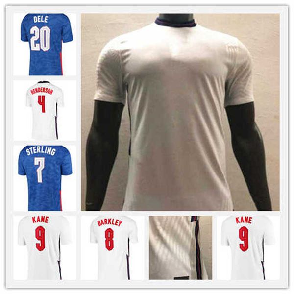 

20 21 player version rash kane soccer jerseys 2020 2021 away blue lingard dele vardy soccer shirt dele national team football uniform, Black;yellow