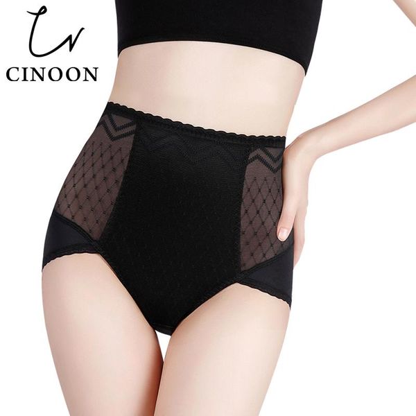 

cinoon women high waist shaping panties lift hips pants shapewear shaper slimming underwear breathable comfort female intimates, Black;pink