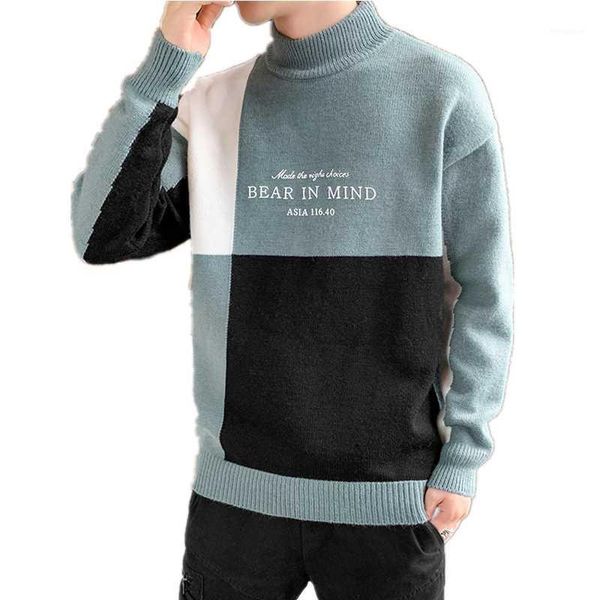 

mens autumn casual sweaters pattern letter trendy slim sweaters cotton long sleeve round collar male warm pullovers orange1, Black;white