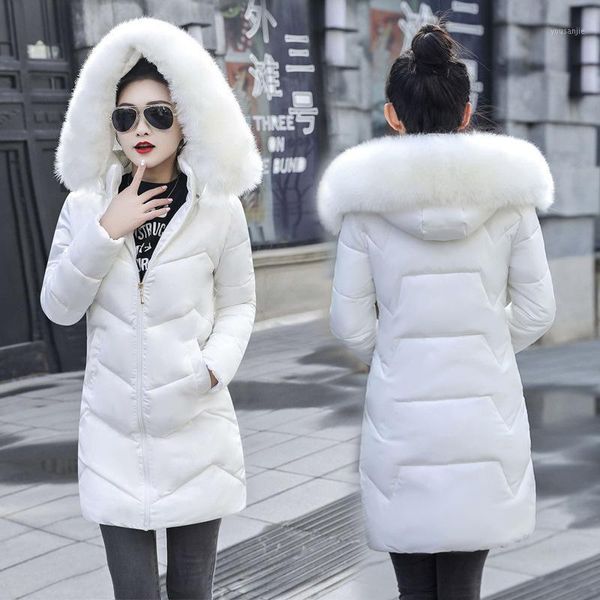 

2019 winter new jacket women thick snow wear winter coat lady clothing female jackets parkas fake fur parkas women down jacket1, Tan;black