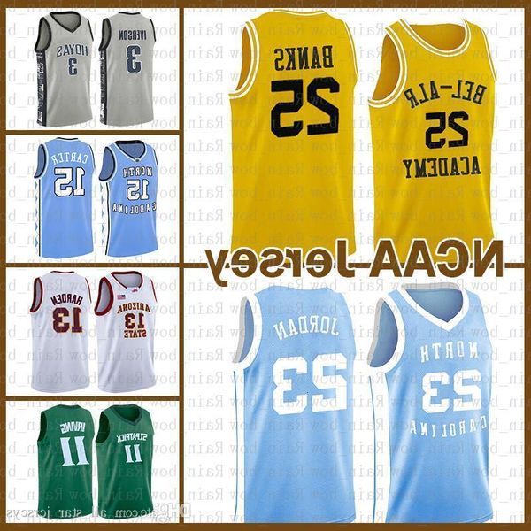 

carlton 25 banks university michael jd mens stephen 30 curry kyrie dwyane 3 wade irving lebron 23 james basketball jersey larry 33 bird