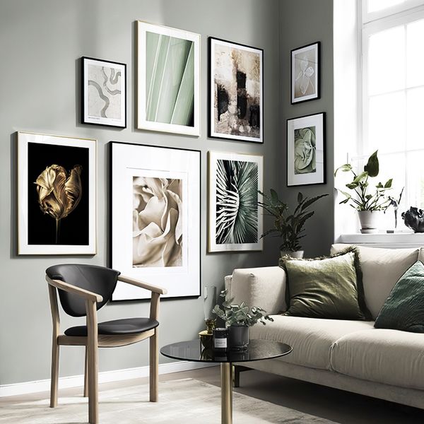 

скандинавский природа пейзаж холст картина цветок лист аннотация nordic poster print wall art picture домашнее украшение