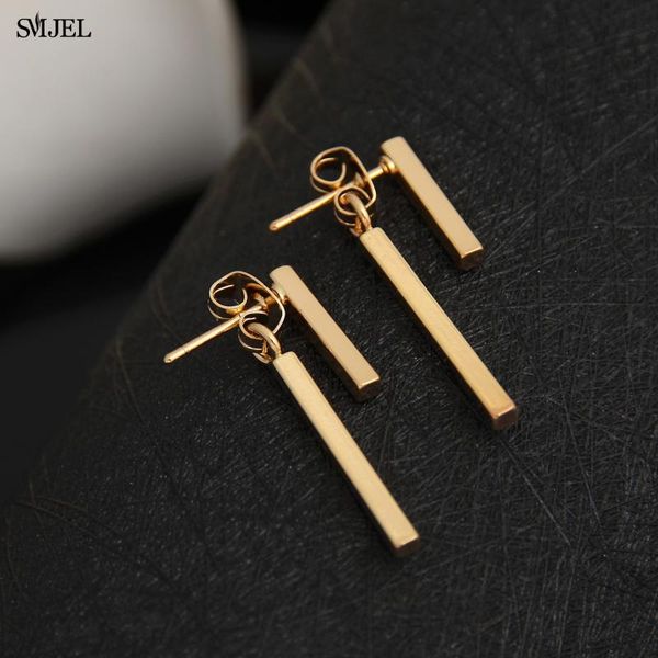 

dangle & chandelier smjel 2021 fashion simple t bar drop earring for women geometric ear jacket earrings wedding gifts s140, Silver