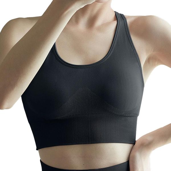 

gym clothing 40# plus size quick drying seamless high-elastic sports yoga underwear push up bra fitness running jogging women, White;black