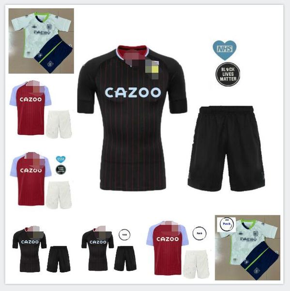 

2020 aston villa soccer jerseys watkins 20 21 wesley grealish football shirt el ghazi hourihane m.trezeguet mcginn men kit uniform, Black;yellow
