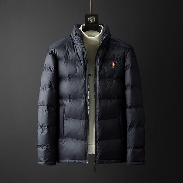 

men's winter coat down jacket 2020 new designer winter down jacket men's parka coat outdoor stand-up collar padded co, Black