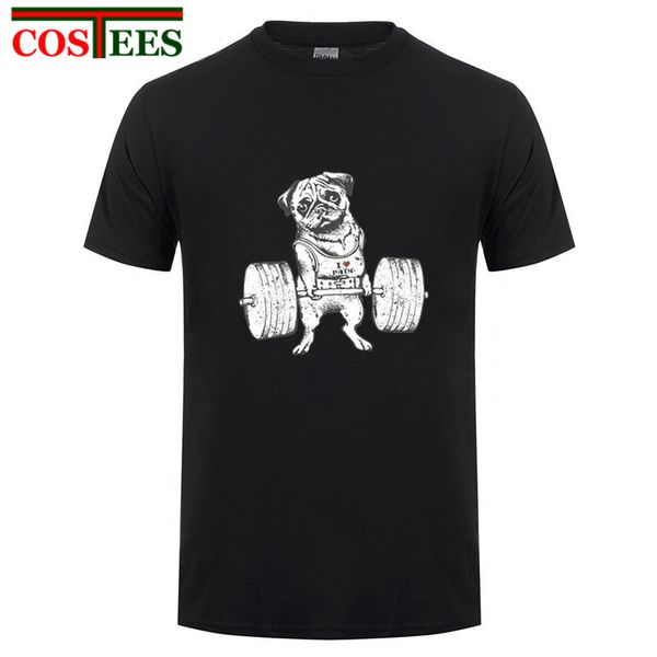 

sport funny men t shirts pug life t-shirt casual hipster tee harajuku gympug tee shirt hombres man 100% cotton pug do exercises tshirt