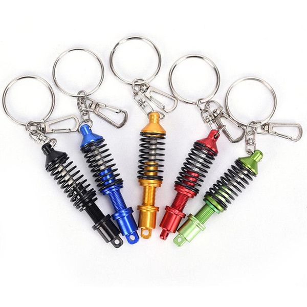 

keychains 2021 car turbo tein jdm damper coilover keychain key chain rings auto accessories pendant keyholder decal keyrings suspension, Silver